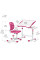 Комплект Evo-kids (стул+стол) Evo-03 Ergo Pink (арт. Evo-03 Ergo PN) - столешница белая / цвет пластика розовый (коробок-1 шт.)