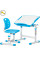 Комплект Evo-kids (стол+стул) Evo-05 Ergo Blue (арт. Evo-05 Ergo BL) - столешница белая / цвет пластика голубой (коробок-1 шт.)