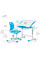 Комплект Evo-kids (стол+стул) Evo-05 Ergo Blue (арт. Evo-05 Ergo BL) - столешница белая / цвет пластика голубой (коробок-1 шт.)