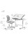 Комплект Evo-kids (стол+стул) Evo-05 Ergo Grey (арт. Evo-05 Ergo G) - столешница белая / цвет пластика серый (коробок-1 шт.)