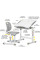 Комплект Evo-kids (стол+стул) Evo-05 Ergo Grey (арт. Evo-05 Ergo G) - столешница белая / цвет пластика серый (коробок-1 шт.)