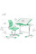 Комплект Evo-kids (стол+стул) Evo-05 Ergo Green (арт. Evo-05 Ergo Z) - столешница белая / цвет пластика зеленый (коробок-1 шт.)