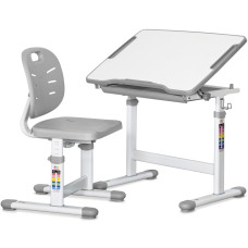 Комплект Evo-kids (стол+стул) Evo-06 Ergo Grey (арт. Evo-06 Ergo G) - столешница белая / цвет пластика серый (коробок-1 шт.)
