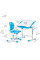 Комплект Evo-kids (стіл+стілець) Evo-06 Plus Blue (арт. Evo-06 Plus BL) - стільниця біла / колір пластика блакитний (коробок-1 шт.)