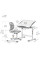 Комплект Evo-kids (стіл+стілець) Evo-06 Plus Grey (арт. Evo-06 Plus G) - стільниця біла / колір пластика сірий (коробок-1 шт.)