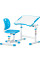 Комплект Evo-kids (стол+стул) Evo-07 Ergo Blue (арт. Evo-07 Ergo BL) - столешница белая / цвет пластика голубой (коробок-1 шт.)