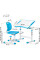 Комплект Evo-kids (стол+стул) Evo-07 Ergo Blue (арт. Evo-07 Ergo BL) - столешница белая / цвет пластика голубой (коробок-1 шт.)