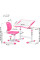 Комплект Evo-kids (стол+стул) Evo-07 Ergo Pink (арт. Evo-07 Ergo PN) - столешница белая / цвет пластика розовый (коробок-1 шт.)