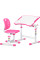 Комплект Evo-kids (стол+стул) Evo-07 Ergo Pink (арт. Evo-07 Ergo PN) - столешница белая / цвет пластика розовый (коробок-1 шт.)