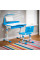 Комплект Evo-kids (стул+стол+полка+лампа) Evo-18 BL  (Blue) с лампой - столешница белая / цвет пластика голубой (коробок-1 шт.)