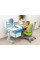 Детский стол Evo-kids (стол+ящик+надстройка) Evo-50 BL (Blue) - столешница белая / цвет пластика голубой (коробок-4 шт.)