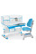 Комплект Evo-kids Evo 50 BL Blue (арт. Evo-50 BL + кресло Y-110 KBL)/(стол+ящик+надстройка+кресло)/ белая столешница, цвет пластика голубой (коробок-5 шт.)