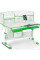 Детский стол Evo-kids (стол+ящик+надстройка) Evo-50 Z (Green) - столешница белая / цвет пластика зеленый  (коробок-4 шт.)