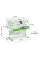 Детский стол Evo-kids (стол+ящик+надстройка) Evo-50 Z (Green) - столешница белая / цвет пластика зеленый  (коробок-4 шт.)