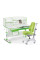 Комплект Evo-kids Evo 50 Z Green (арт. Evo-50 Z + кресло Y-528 KZ)/(стол+ящик+надстройка+кресло)/ белая столешница, цвет пластика зеленый (коробок-5 шт.)