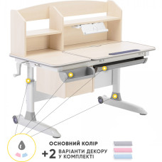Детский стол ErgoKids Romana MG Multicolor (арт. Evo-70 MG/MC) - столешница клен / накладки на ножках серые (коробок-2 шт.)