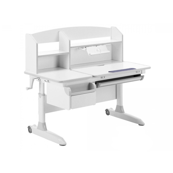 Дитячий стіл ErgoKids Romana W Multicolor (арт. Evo-70 W/MC) - стільниця біла / накладки на ніжках сірі (коробок-2 шт.)