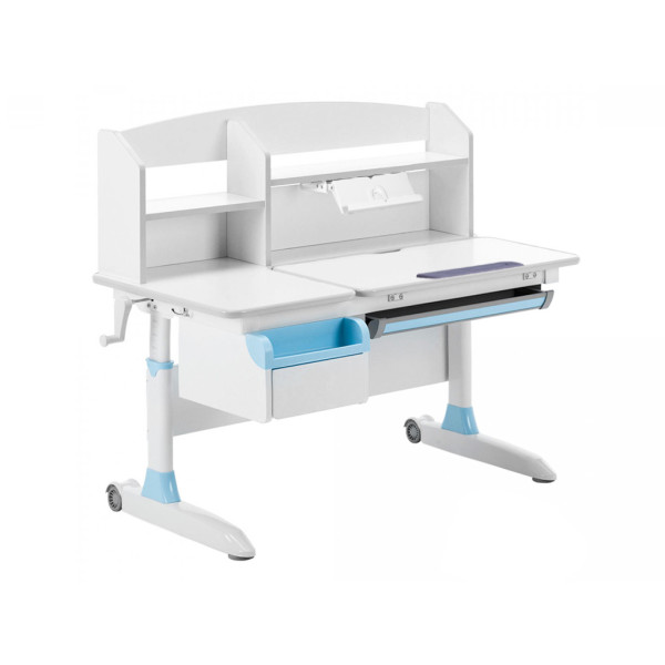Дитячий стіл ErgoKids Romana W Multicolor (арт. Evo-70 W/MC) - стільниця біла / накладки на ніжках сірі (коробок-2 шт.)