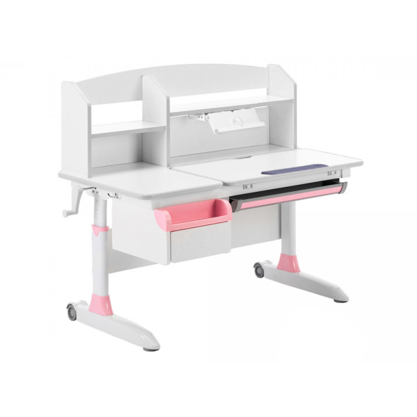 Дитячий стіл ErgoKids Romana W Multicolor (арт. Evo-70 W/MC) - стільниця біла / накладки на ніжках сірі (коробок-2 шт.)