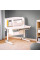 Дитячий стіл ErgoKids Romana W Multicolor (арт. Evo-70 W/MC) - стільниця біла / накладки на ніжках сірі (коробок-2 шт.)