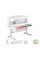 Дитячий стіл ErgoKids Romana W Multicolor (арт. Evo-70 W/MC) - стільниця біла / накладки на ніжках сірі (коробок-2 шт.)