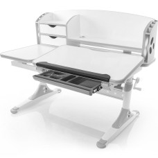 Стол Evo-kids Aivengo (L) Gray (арт.Evo-720 WG)  - столешница белая / ножки белые с серым (коробок-2 шт.)