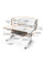 Стол Evo-kids Aivengo (L) Gray (арт.Evo-720 WG)  - столешница белая / ножки белые с серым (коробок-2 шт.)