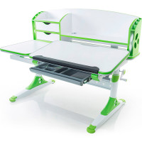 Стіл Evo-kids Aivengo (L) Green (арт.Evo-720 WZ) - стільниця біла / ніжки білі з зеленим (коробок-2 шт.)