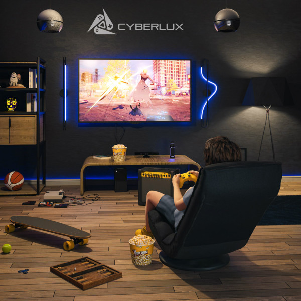 Геймерське крісло Cyberlux Flex Fabric Black (арт. GM-03 B) - колір чорний / оббивка тканина (коробок 1 шт.)
