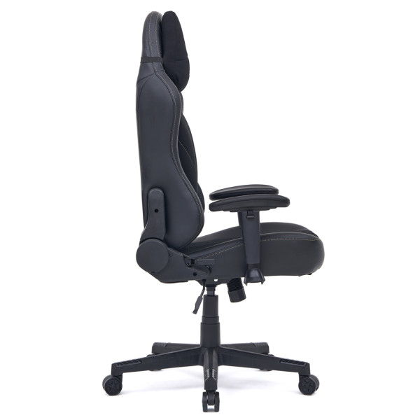 Геймерское кресло Cyberlux Helios Black (арт. GM-204 B) - ткань + экокожа / цвет черный (коробок 1 шт.)