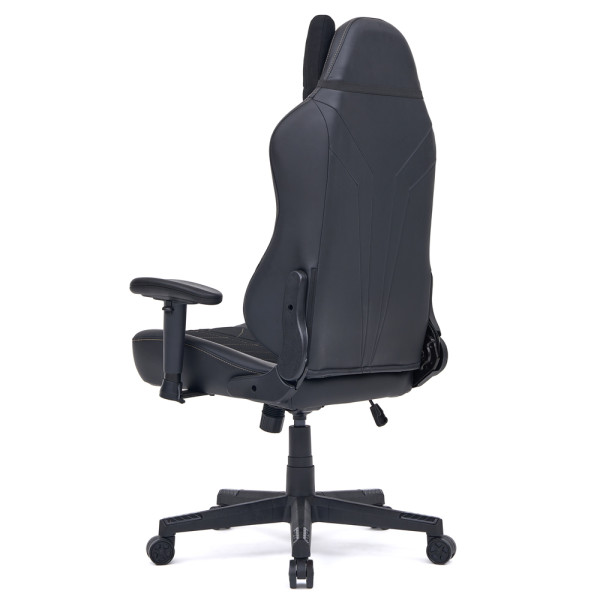Геймерское кресло Cyberlux Helios Black (арт. GM-204 B) - ткань + экокожа / цвет черный (коробок 1 шт.)