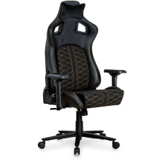 Геймерское кресло Cyberlux Hermes Fabric Black Gold (арт. GM-403 B) - обивка ткань / цвет черный с золотым узором (коробок 1 шт.)