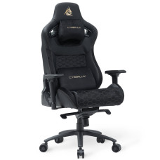 Геймерське крісло Cyberlux Apollo Black (арт. GM-404 B) - оббивка тканина + екошкіра / колір чорний (коробок-1 шт.)