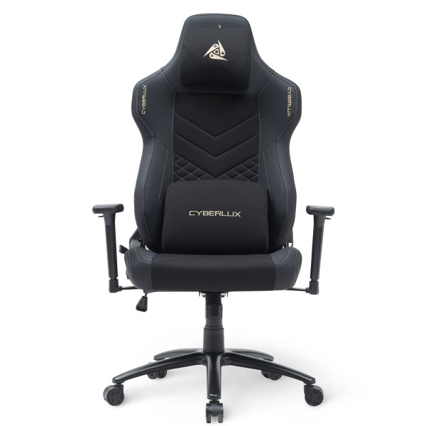 Геймерское кресло Cyberlux Poseidon Black (арт. GM-415 B) - обивка ткань+ экокожа / цвет черный (коробок-1 шт.)
