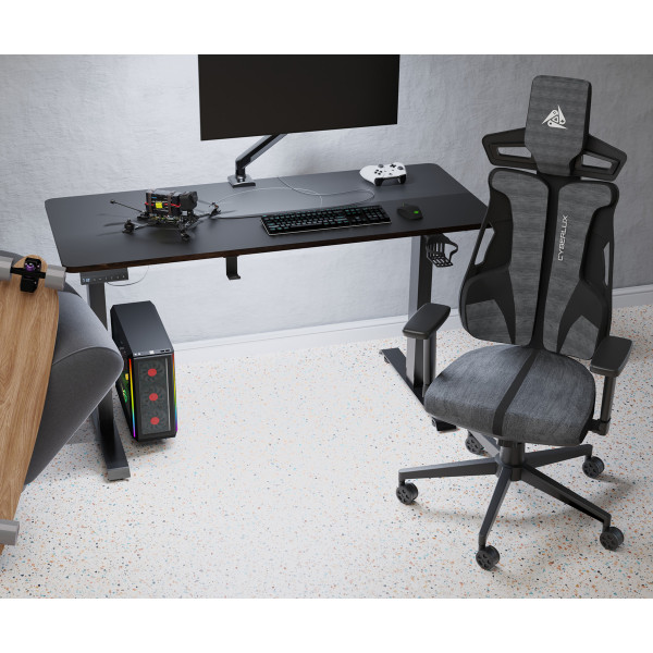 Геймерское кресло Cyberlux V8 Fabric Grey (арт. GM- V8 FG) - обивка серая однотонная (коробок-1 шт.)