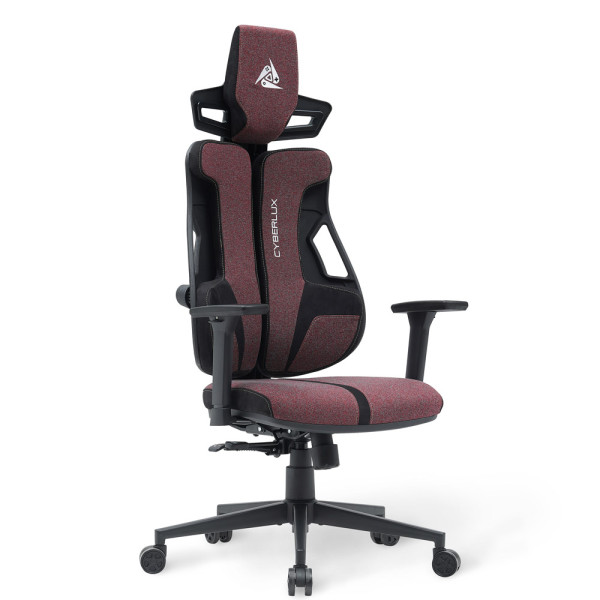 Геймерське крісло Cyberlux V8 Fabric Red (арт. GM-V8 FR) – оббивка червона однотонна (коробок-1 шт.)