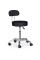 Крісло для майстра Hommex Melisa Plus Black (арт. H-125 Black MR) - оббивка чорна екошкіра / колеса чорні з сірим (коробок-1 шт.)