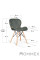 Стілець Hommex Karmen Dark Grey (арт. H-145 Dark Grey) - тканина темно-сіра / ніжки дерев'яні (коробок 1 шт.)
