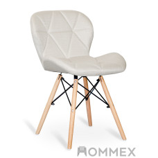Стілець Hommex Romen Light (арт. H-145 Light MR) - тканина світла, бежева / ніжки дерев'яні (коробок 1 шт.)