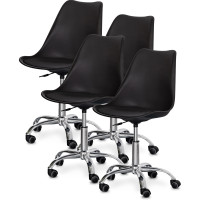 Комплект (4шт) крісло Evo-Kids Capri Black (арт. H-231 B/B-Х4) - пластик чорний / подушка чорна (коробок-2 шт.)