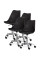 Комплект (4шт) кресло Evo-Kids Capri Black (арт. H-231 B/B -Х4) - пластик черный / подушка черная (коробок-2 шт.)