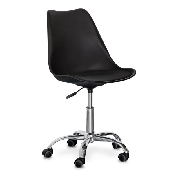 Кресло Hommex Kantri Black (арт. H-231 B/B MR) - пластик черный / подушка черная (коробок-1 шт.)