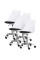 Комплект (4шт) кресло Evo-Kids Capri White / Black (арт H-231 W/B -Х4) - пластик белый / подушка черная (коробок-2 шт.)