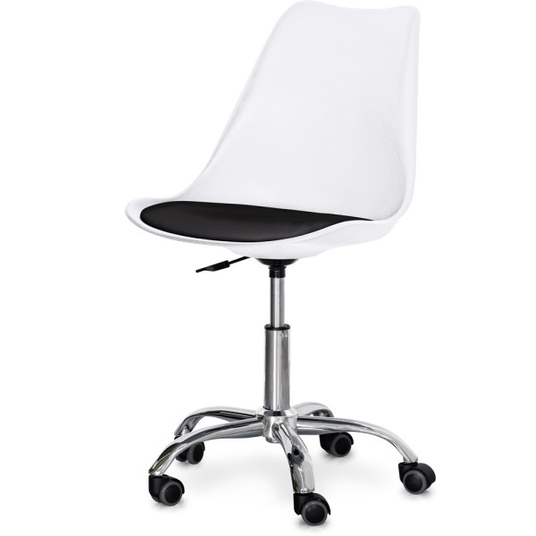 Кресло Evo-kids Capri White / Black (арт. H-231 W/B) - пластик белый / подушка черная (коробок-1 шт.)