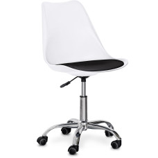 Кресло Evo-kids Capri White / Black (арт. H-231 W/B) - пластик белый / подушка черная (коробок-1 шт.)