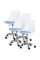 Комплект (4шт) кресло Evo-Kids Capri White / Blue (арт H-231 W/BL -Х4) - пластик белый / подушка голубая (коробок-2 шт.)