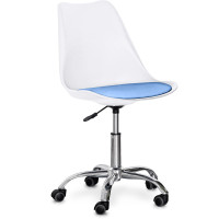 Крісло Evo-kids Capri White / Blue (арт. H-231 W/BL) - пластик білий / подушка блакитна (коробок-1 шт.)