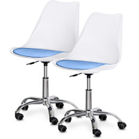 Комплект (2шт) крісло Evo-Kids Capri White / Blue (арт H-231 W/BL-Х2) - пластик білий / подушка блакитна (коробок-1 шт.)