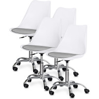 Комплект (4шт) крісло Evo-Kids Capri White / Grey (арт H-231 W/G -Х4) - пластик білий / подушка сіра (коробок-2 шт.)