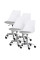 Комплект (4шт) кресло Evo-Kids Capri White / Grey (арт H-231 W/G -Х4) - пластик белый / подушка серая (коробок-2 шт.)